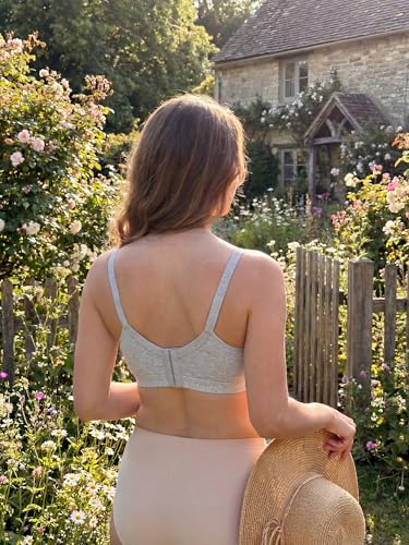 Allegra K Women Nursing Lace Trim Crossover Wireless Breastfeeding Bra - color: Gray, size: XX-Large