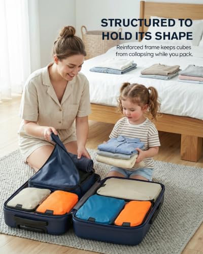 Compression Packing Cubes Ultralight 7PCS Luggage Travel Organizer Bags Set - size: For 24" Luggage