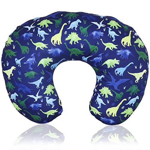 Dinosaur Nursing Pillow Cover, Breastfeeding Pillow Slipcover for Baby Boys & Girls, Nursing Pillow Case for Newborn, Soft Fabric Fits Snug On Infant, Washable & Breathable, Watercolor Dinosaur Blue - color: Watercolor Dinosaur