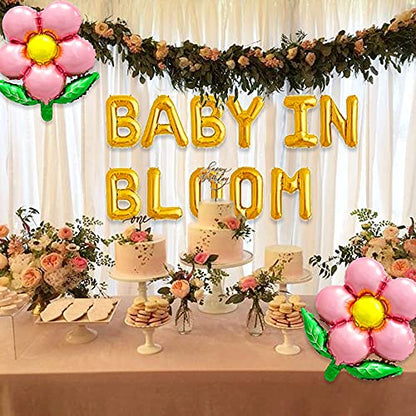 JeVenis Baby in Bloom Baby Shower Decorations Floral Backdrop Decoration