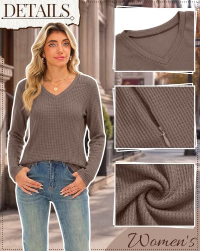 Huukeay 3 Pack Women's Long Sleeve Nursing Breastfeeding Shirts - color: Coffee, White, Army Green, size: Medium