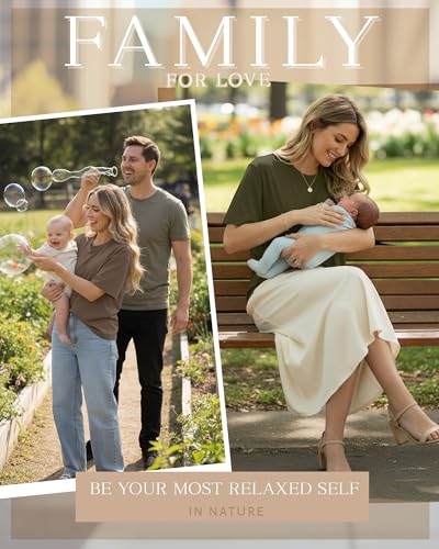 4 Pack Nursing Breastfeeding Shirts - color: Army Green, Light Brown, Gray, Black, size: Large