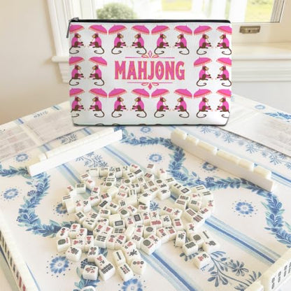 Cute Monkey Mahjong Tile Bag Makeup Bag Gift for Women (Case Only) - color: Multicolor 1809