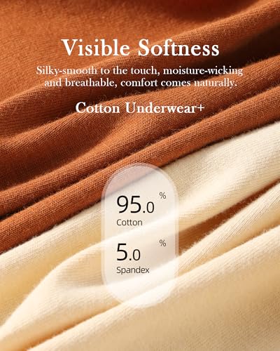 Annenmy High Waisted Womens Underwear Cotton Underwear Full Coverage Briefs Stretch Breathable Ladies Panties 5 Pack - color: Multicolorc, size: Large
