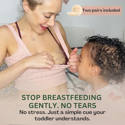 4" Silicone Nipple Covers to Stop Breastfeeding | Toddler Weaning Aid - color: Nude - 4"