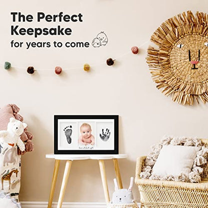 Inkless Hand and Footprint Kit, Boy Girl Newborn Keepsake (Onyx Black) - color: Onyx Black