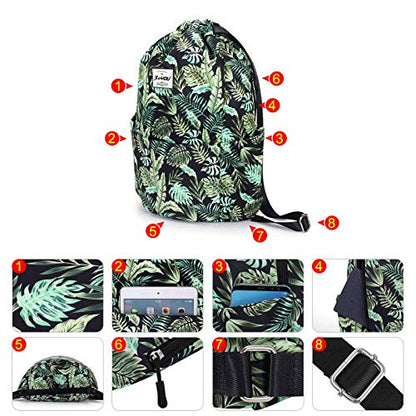 XEYOU Drawstring Backpack Bag Sport Gym Sackpack Beach Cinch Bag - color: Banana Leaf