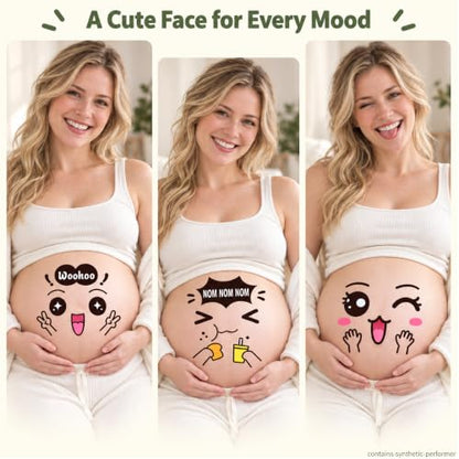 Pregnancy Belly Stickers for Maternity Photos (Happy) - style: Happy