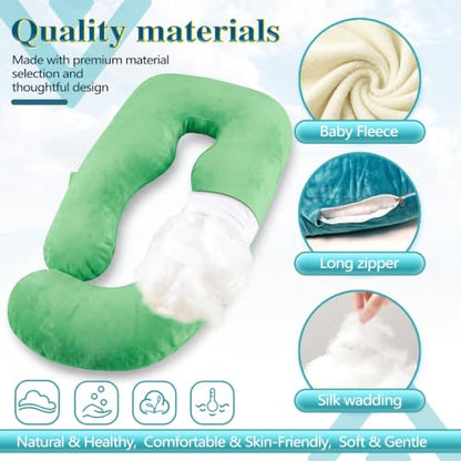 60 Inch Pregnancy Pillow for Sleeping (Off White) - color: Off White