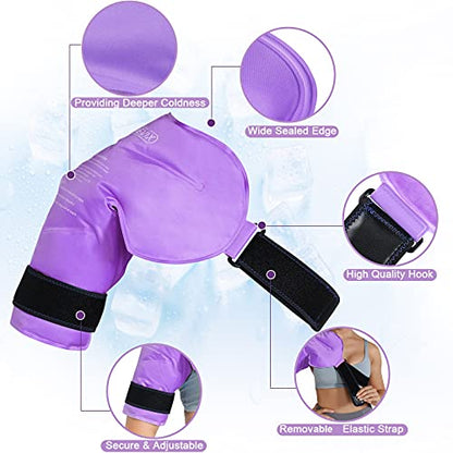REVIX Shoulder Ice Pack and Extra Large Gel Cold Pack for Full Back Pain