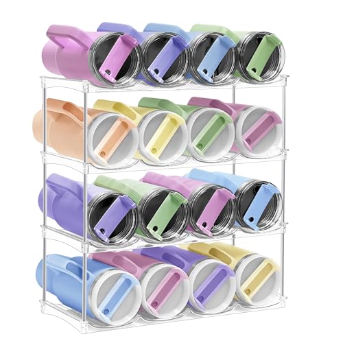 Spaclear Water Bottle Organizer - Stackable Water Bottle Holder for Cabinet - size: 16-Bottle