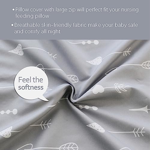 Biloban Nursing Pillow Cover 2 Pack for Boppy Pillow, Pink Cloud & Arrow - color: Pink Cloud & Arrow