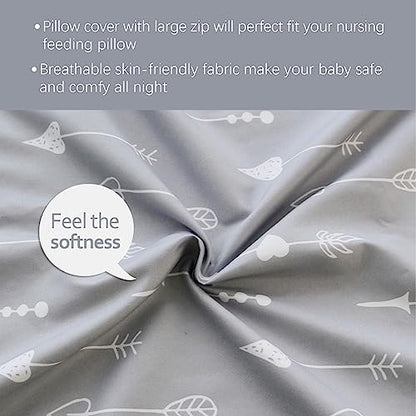 Biloban Nursing Pillow Cover 2 Pack for Boppy Pillow, Pink Cloud & Arrow - color: Pink Cloud & Arrow
