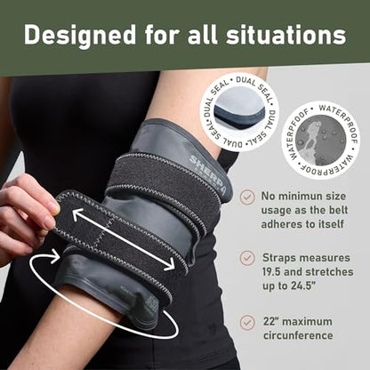Medium Gel Ice Pack Wrap with Straps, Stretchable 8" x 23" - style: Grey