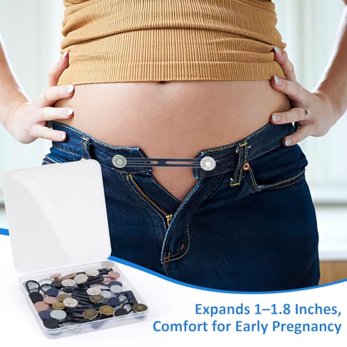 28 Pcs Button Extenders for Jeans, Waist Extender for Jeans, Pants