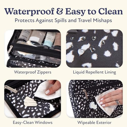 VANDEL Waterproof Hanging Toiletry Bag [TSA-Approved] Cosmet Travel Bag - color: White Leopard