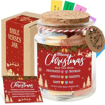 Bible Verse Jar (Christmas Bible Jar) - color: Christmas Bible Jar