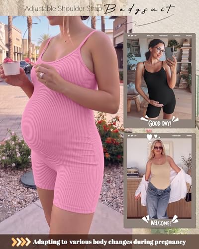 3 Pack Maternity Jumpsuits - color: Pink, Khaki, Black, size: Small