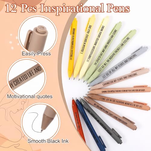 Mooliwe 24 Pcs Affirmation Notebooks Pens Bulk Gifts, Gratitude,New Mom - style: New Mom