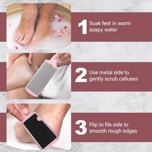 Pink Callus Remover Tool - Professional Foot File & Callus Shaver for Feet - color: Pink