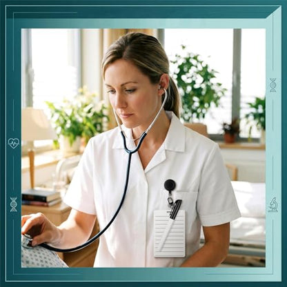Lincia 6 Sets Nurse Badge Notepad, Retractable Dry Erase Board with Marker - color: Black, style: Lined