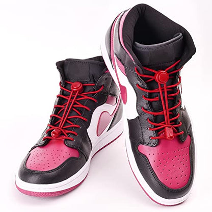 UpUGo Elastic Shoe Laces, No Tie Shoe Laces for All Ages, One Size Fit All - color: Plain Burgundy, size: 1 pair