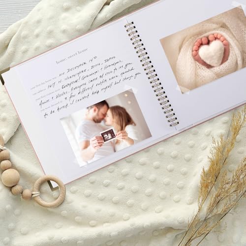 Keepsake Baby Memory Book for Boys and Girls - Timeless First 5 Year Book - color: Pink