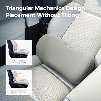 BABUR Lumbar Support Pillow for Car, Coccyx Pain Relief Cushion - color: Gray