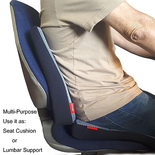 Yupbizauto Wedge Seat Cushion for Car or Office Chair, Tan - color: Tan Syn Leather