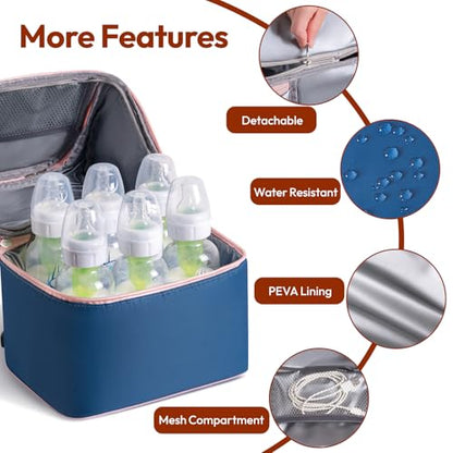 NCVI Breast Pump Backpack, Double Layer Removable, for Spectra/Medela - color: Blue