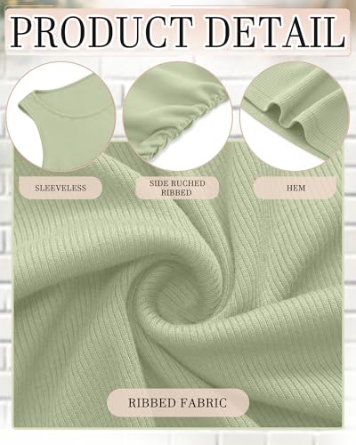 Riyiper 3 Pack Women's Maternity Tank Tops - color: Light Green, White, Light Blue, size: XX-Large