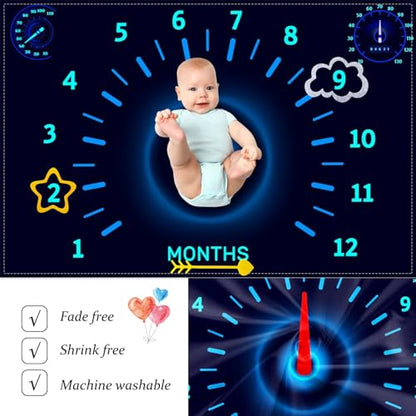 Racing Car Baby Monthly Milestone Blanket Newborn Growth Record Prop