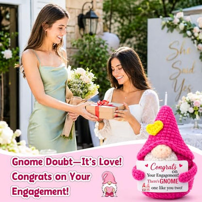 Engagement Gifts for Couples Women - Newly Engaged Wedding Gifts - style: Gnome Engaged
