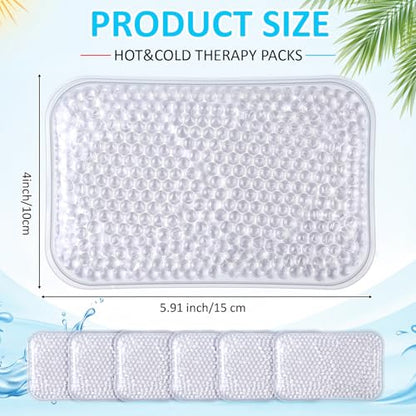 Trelaco 24 Pcs Clear Gel Bead Ice Pack 4 x 6 Inch Reusable Hot Cold Pack - color: Clear