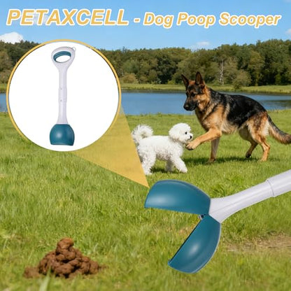 Poop Scooper, 19.3" Long Handle Dog Poop Scooper, Blue - color: Blue, size: 19.3