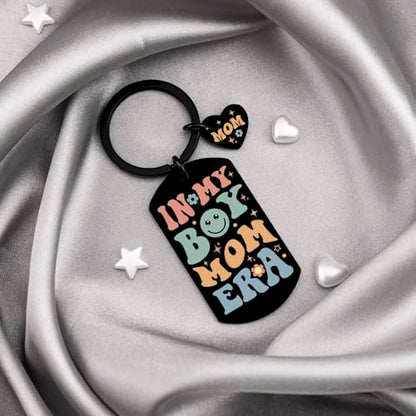 Boy Mom Gifts for New Moms Keychain In My Boy Mom Era