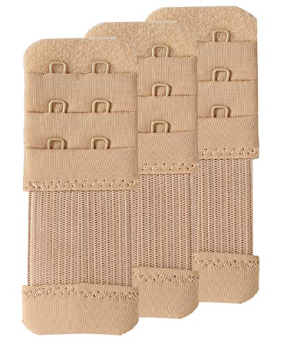 SAMGU Women's Bra Extenders 2 Hook/3 Hook/4 Hook/5 Hook/6 Hook Soft Stretchy - color: 2 Hook 1/2 Inch, Skin Color