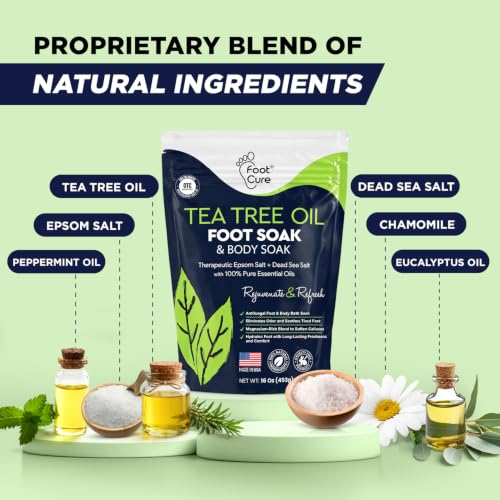 Tea Tree Callus Remover Gel & Foot Soak, Foot Cream for Dry Cracked Feet