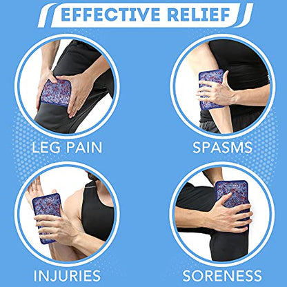 Ice Packs for Injuries, Gel Bead Hot and Cold Compress, 2-Pack