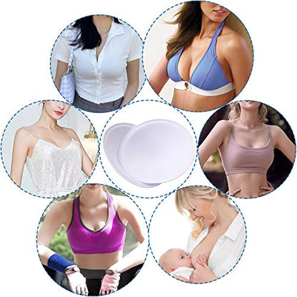 3 pairs Round Soft Bra Inserts Pads Removable Sport Bra Cups inserts Mastectomy Bra Inserts For Bikini Top Swimsuit - color: B/Cwhite