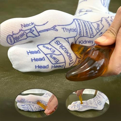 BIRDDIE Reflexology Socks Set with Tools Foot Massaging Socks(Men) - size: Men