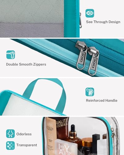 Gonex Compression Packing Cubes for Travel, Mesh Bags Luggage Organizers