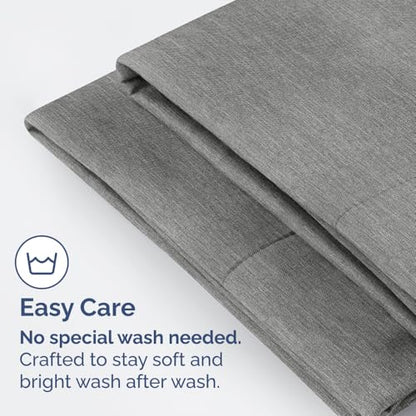 King Standard Pillow Cases Set of 2 - Pillowcase Covers - Heathered Grey - color: 40 - Heathered Grey, size: King Standard