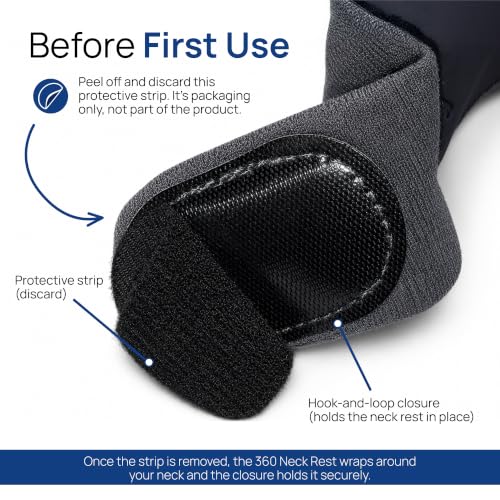 evori 360° Neck Rest, Memory Foam Travel Neck Pillow for Airplane and Car
