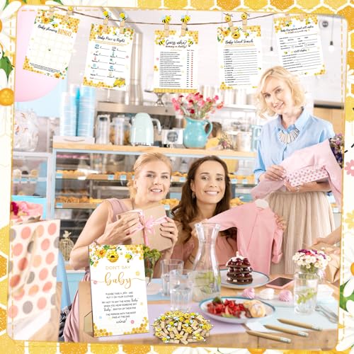Patelai 321 Pcs Baby Shower Games Supplies, Bee - style: Bee
