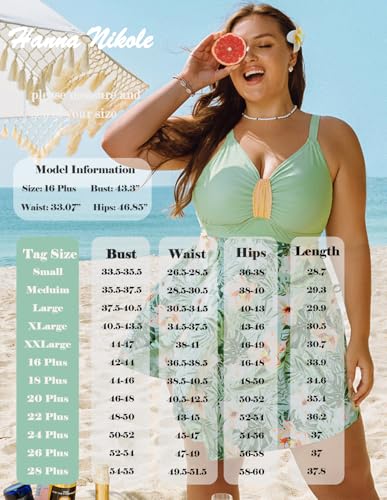Hanna Nikole Women Plus Size Swimsuit One Piece Tummy Control Bathing Suit - color: Black, size: Medium