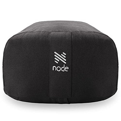 Yoga Meditation Cushion, 25" x 12" Rectangular Bolster with Organic Cotton Cover - color: Black