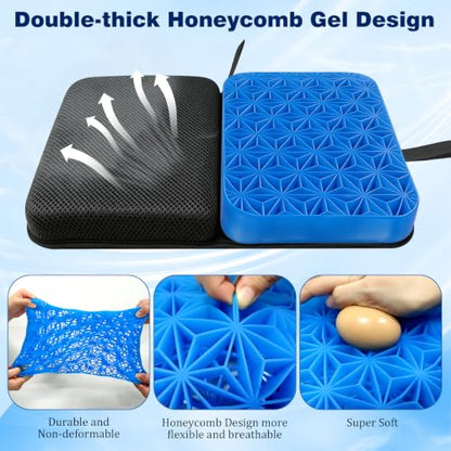 Honeycomb Gel Foldable Portable Seat Cushion for Airplane Travel Stadium