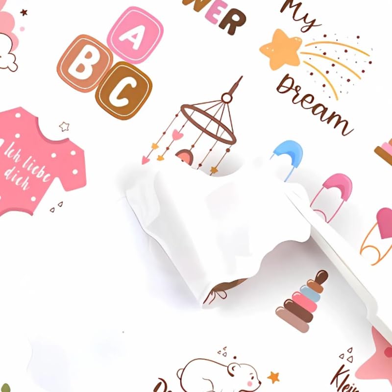 Newborn Baby Scrapbook Stickers - Decorative Decals for Baby Shower