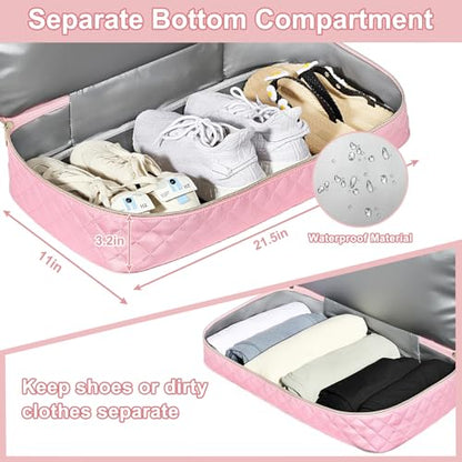 Birthday Graduation Gift for Girl Personalized Weekender Bag for Women 3PCS - color: Pink, style: K
